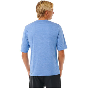 2024 Rip Curl Mens Dawn Patrol UPF Short Sleeve Rash Vest 14DMRV - Blue Marle